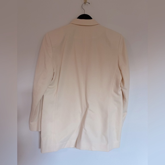 Vintage Pendleton Cream Wool Blazer Women Size 10 Winter Formal Holiday Festive - Picture 3 of 3